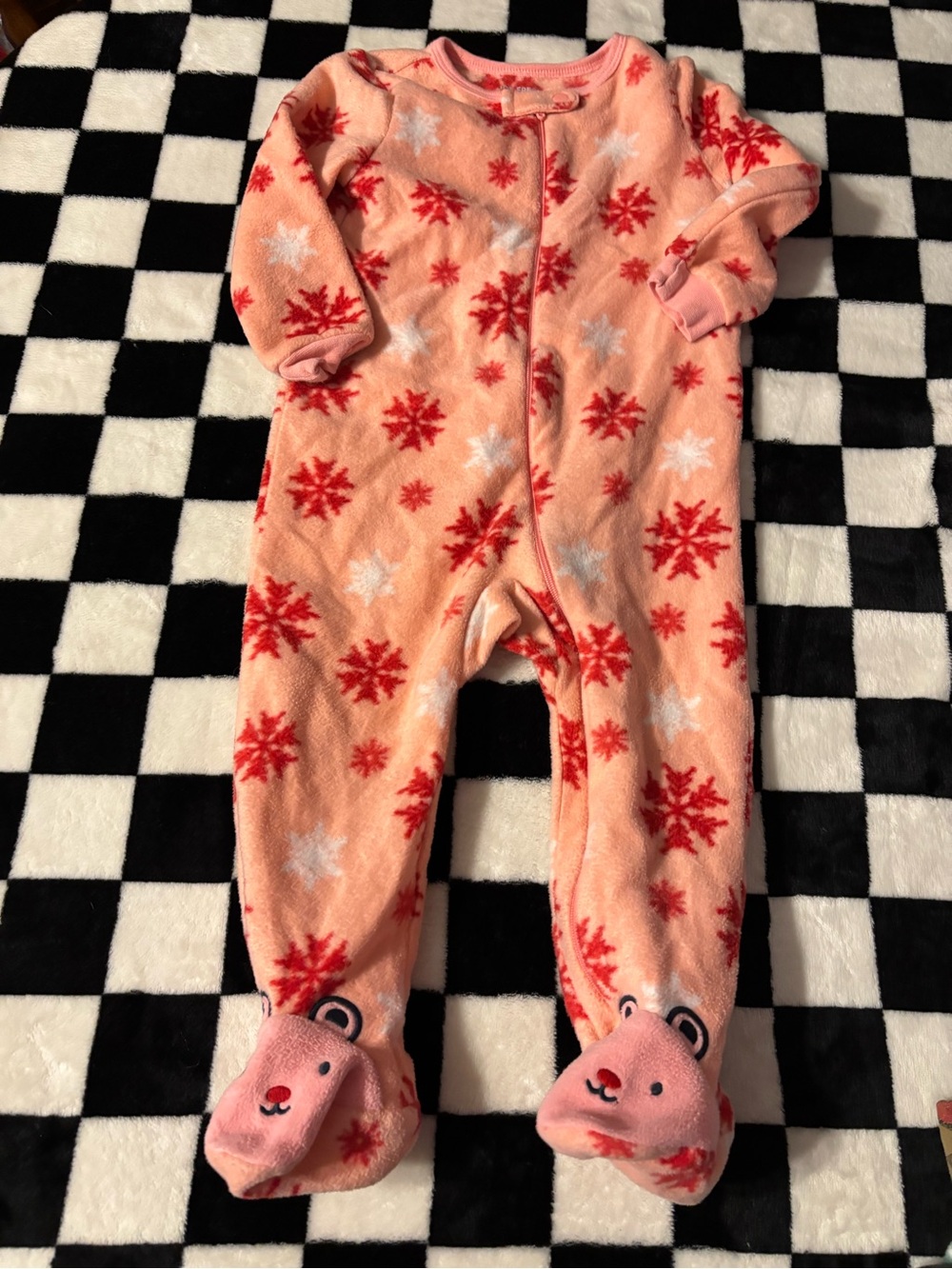 12/18 month pink snowflake sleeper